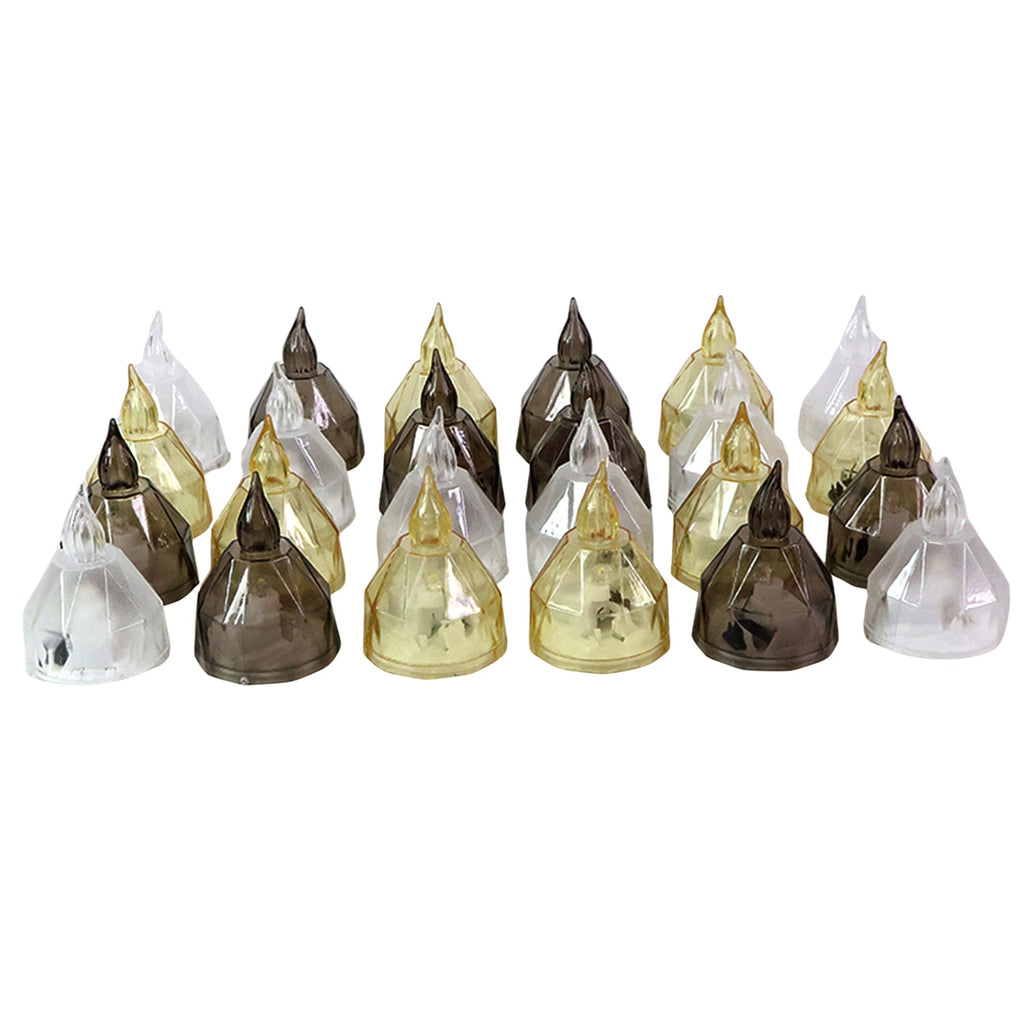 LED candle lights set glowing softly for Diwali festival ambiance