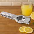 Heavy duty stainless steel lemon squeezer for manual juice extraction