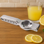 Heavy duty stainless steel lemon squeezer for manual juice extraction