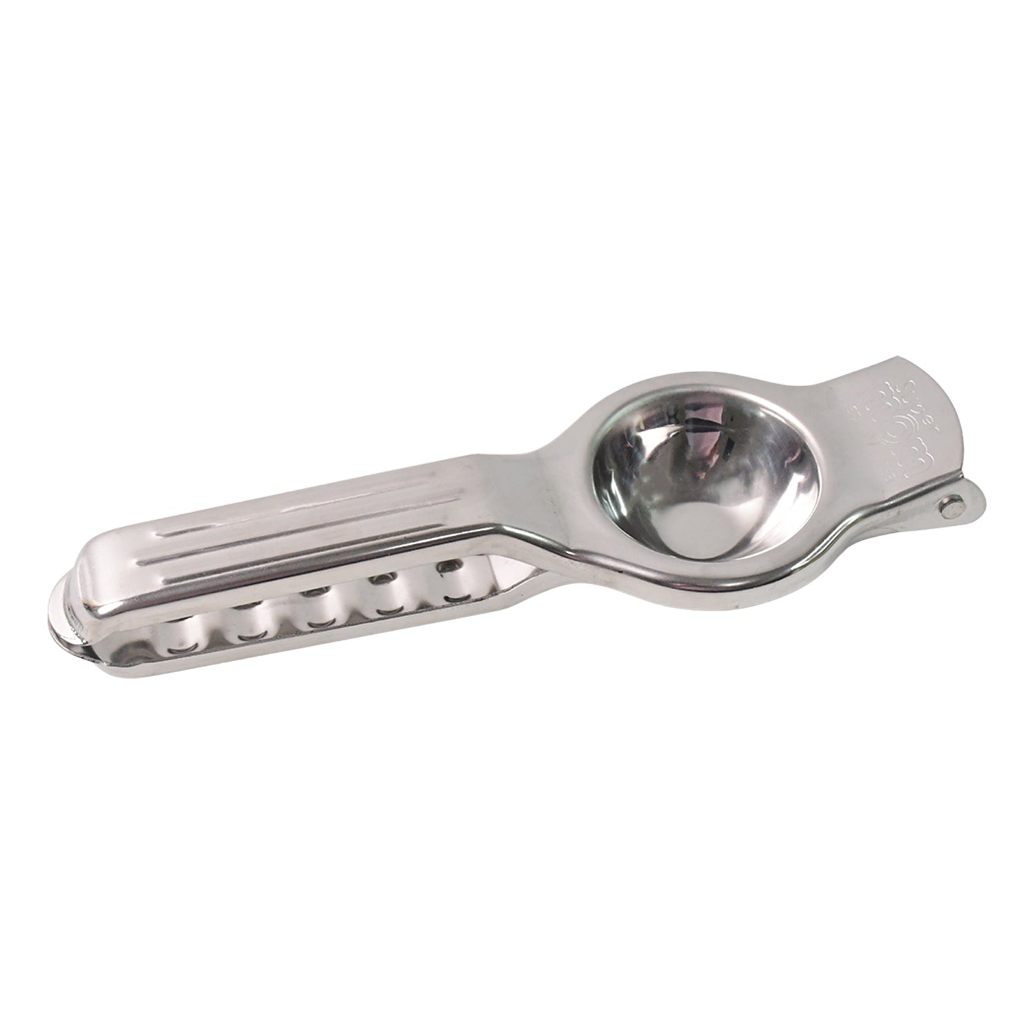 Stainless steel manual citrus press with built-in seed filter