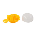 Ergonomic handle of citrus juicer with hanging hole for storage