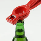 Close-up view of the juicing mechanism of the lemon squeezer.