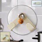 Kitchen pot lid holder clip for secure lid placement