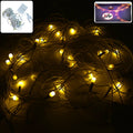 8 meter warm LED decorative string lights glowing with soft warm light