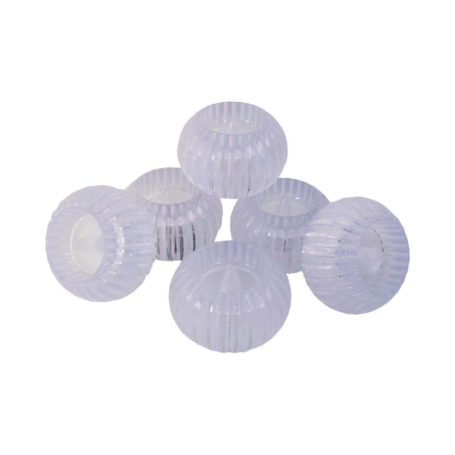 Crystal design LED tealight candle showing realistic warm flame effect
