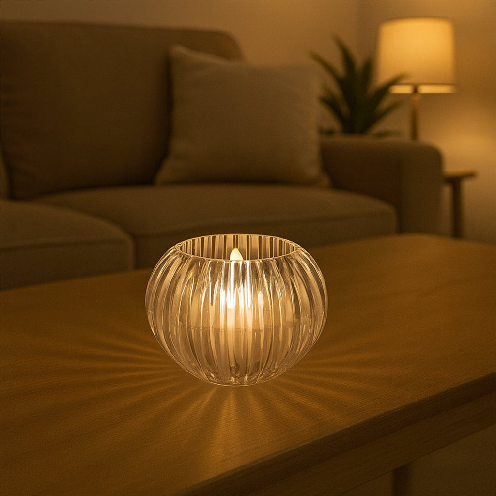 Battery operated LED flameless tealight candles for safe home decoration
