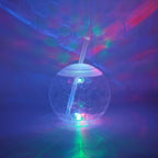 Fun party glow cup with LED lights and straw