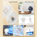 High-quality plastic mini fan with clip for multiple surfaces