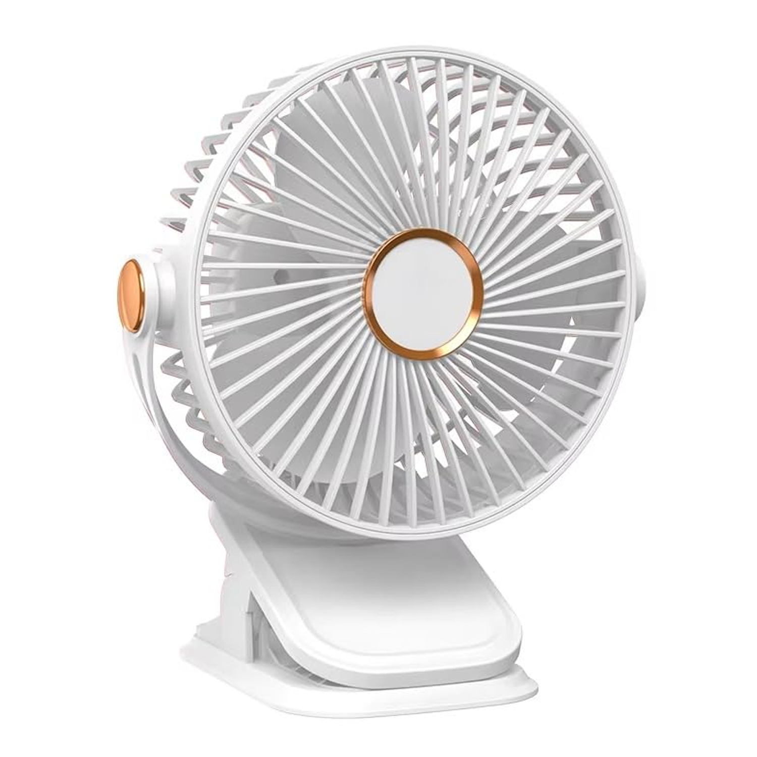 Folding desk fan with quiet operation for home and office