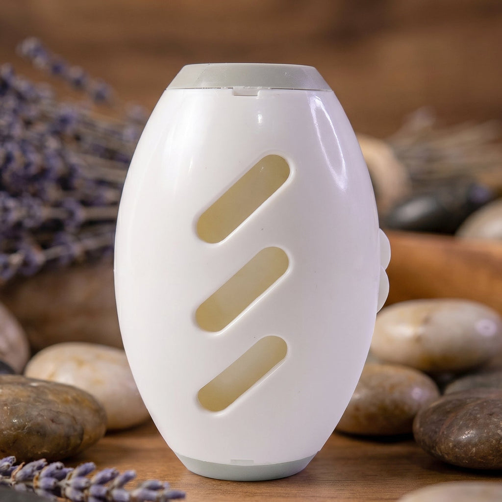 Hand holding reusable lint roller for easy cleaning