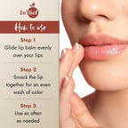Close-up of In'lief hydrating lip balm with creamy texture