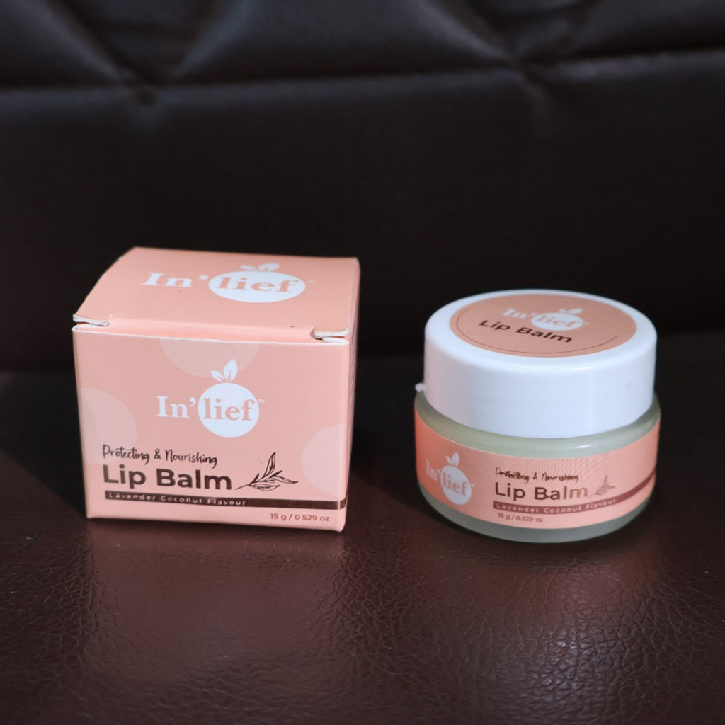In'lief moisturizing lip balm tube ideal for winter lip protection