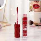 High-pigment matte liquid lip gloss in rich shade with smooth finish