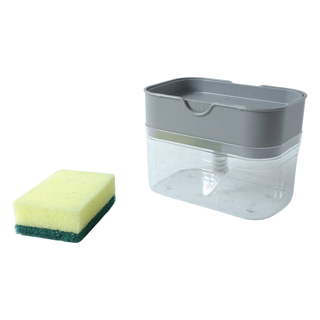 Top-down view of the kitchen soap dispenser showing its sleek design.