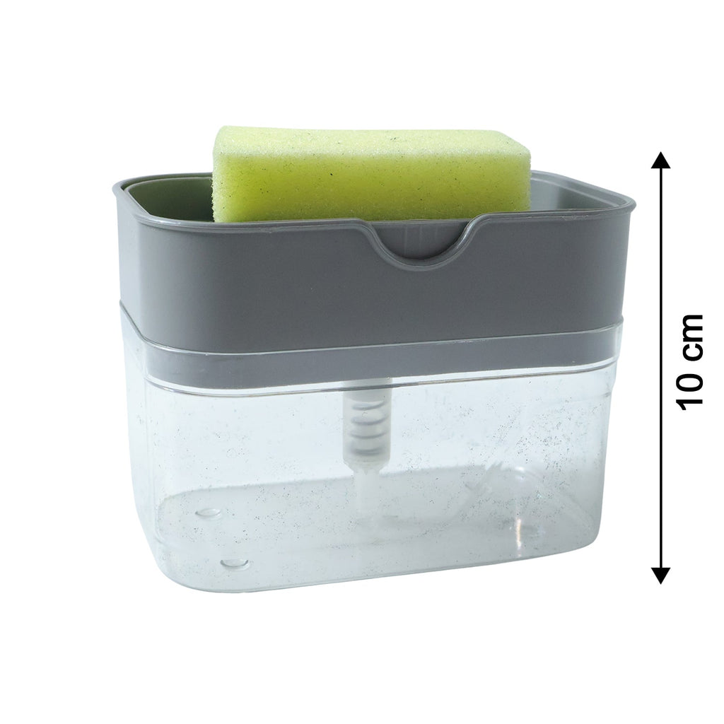 Diagram illustrating the dimensions of the liquid soap dispenser.