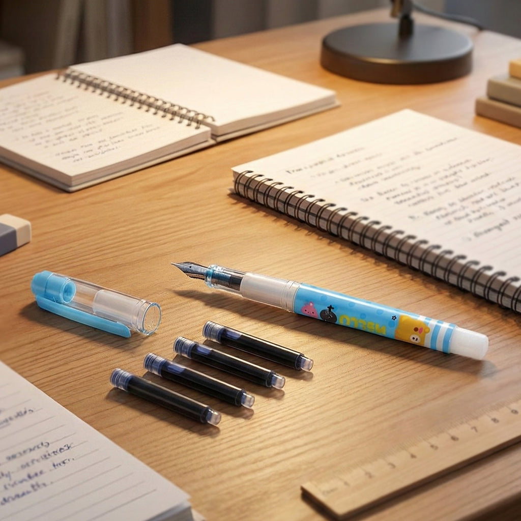 Fun cartoon themed liquid ink pen set for writing