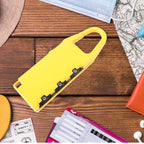 Portable travel lock with smooth rotating dials for easy code setting.