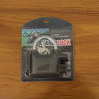 The Security Alarm Padlock displayed with its packaging, ready for use.