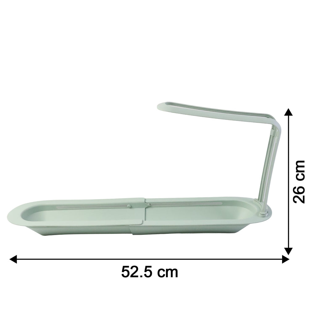 Drainage tray detail of adjustable telescopic sink organiser