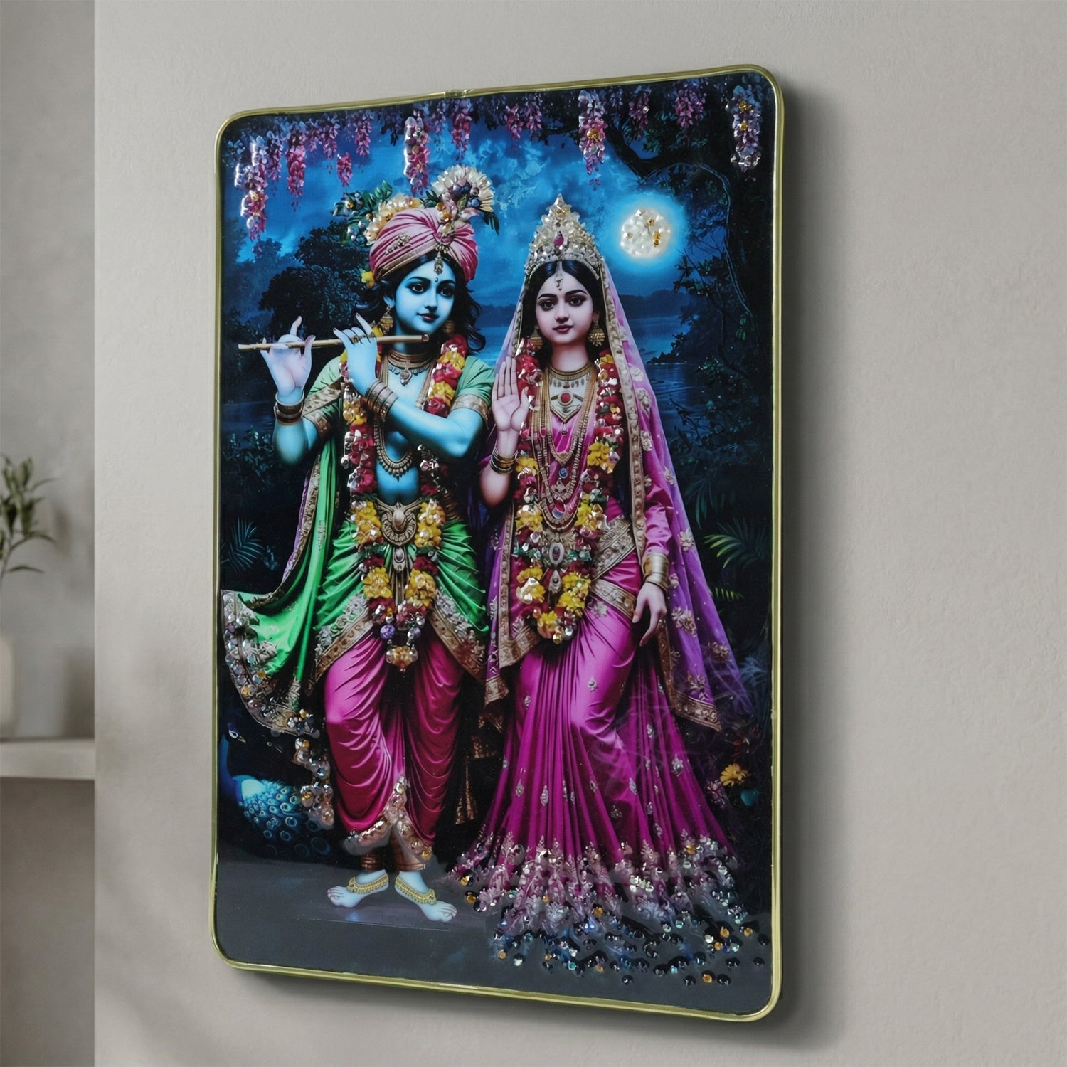 Gifting Radha Krishna wall art for religious occasions
