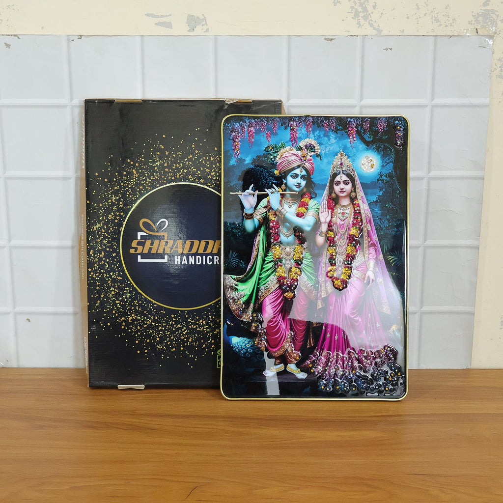 Decorative Hindu God Radha Krishna wall frame