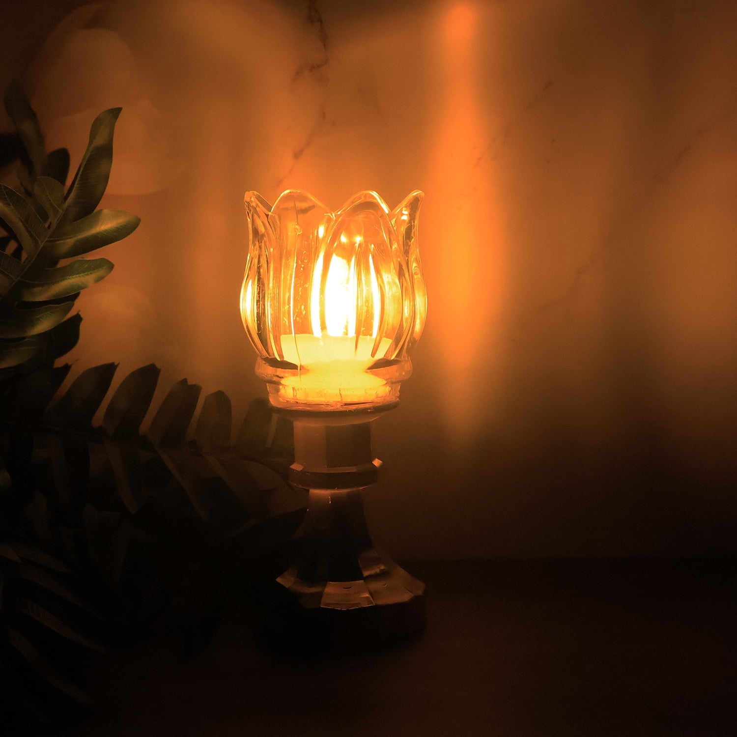 Elegant lotus shaped LED lamp for temple and meditation spaces