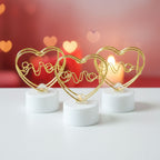 Romantic decorative candle holder from love gift set