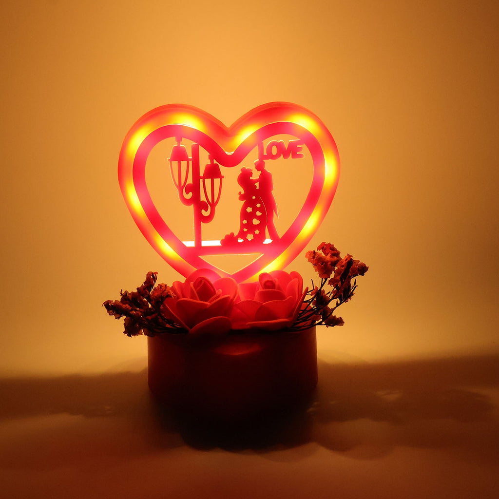 Heart-shaped rose flower decorative gift set for romantic occasions