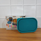Lifestyle image showing stainless steel lunch box set being used outdoors