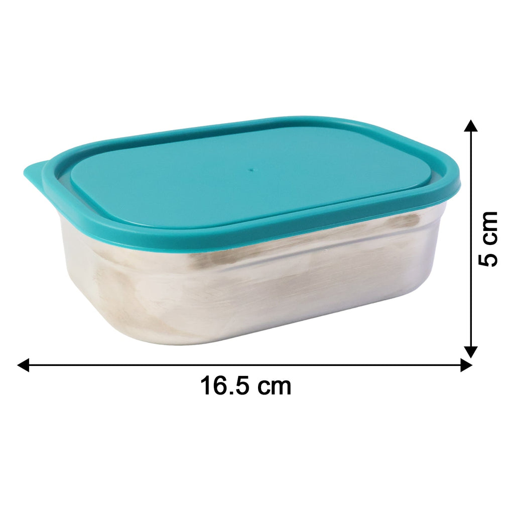 Lunch box size compared alongside packaging box