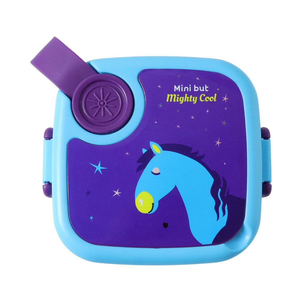 Kids lunch box showing steam-release vent for opening hot meals safely