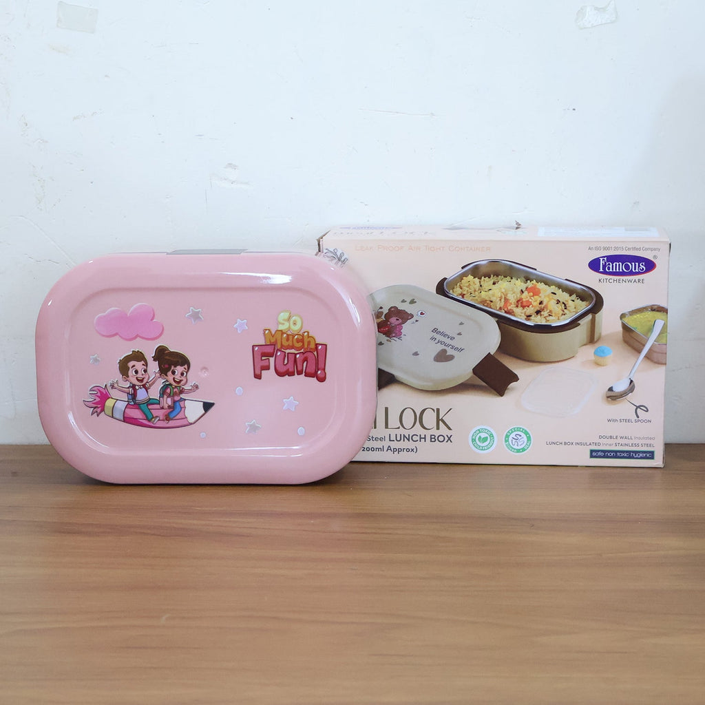 Compact and easy-to-carry kids tiffin box for daily use.