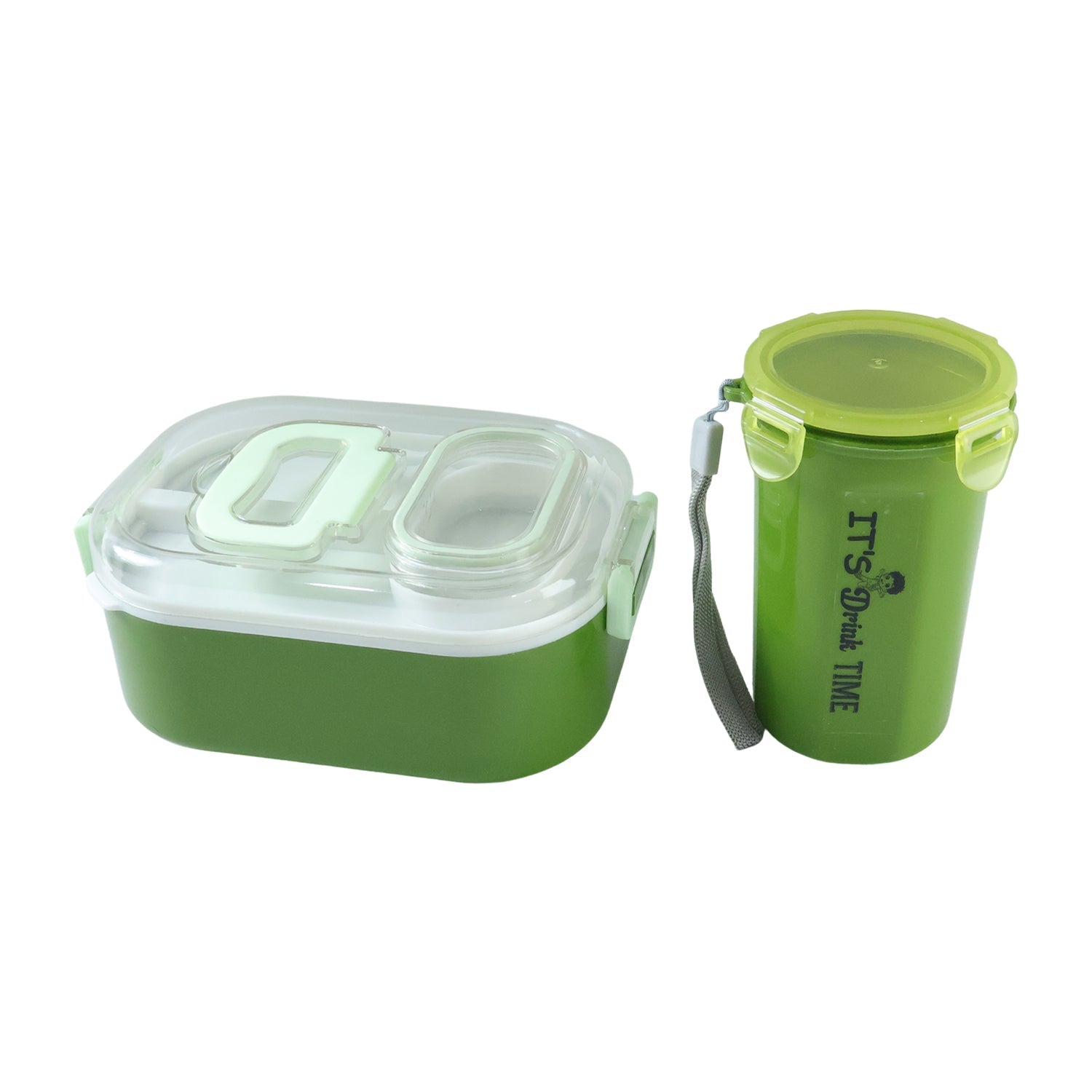Complete lunch box set including a reusable fork and spoon cutlery combo.