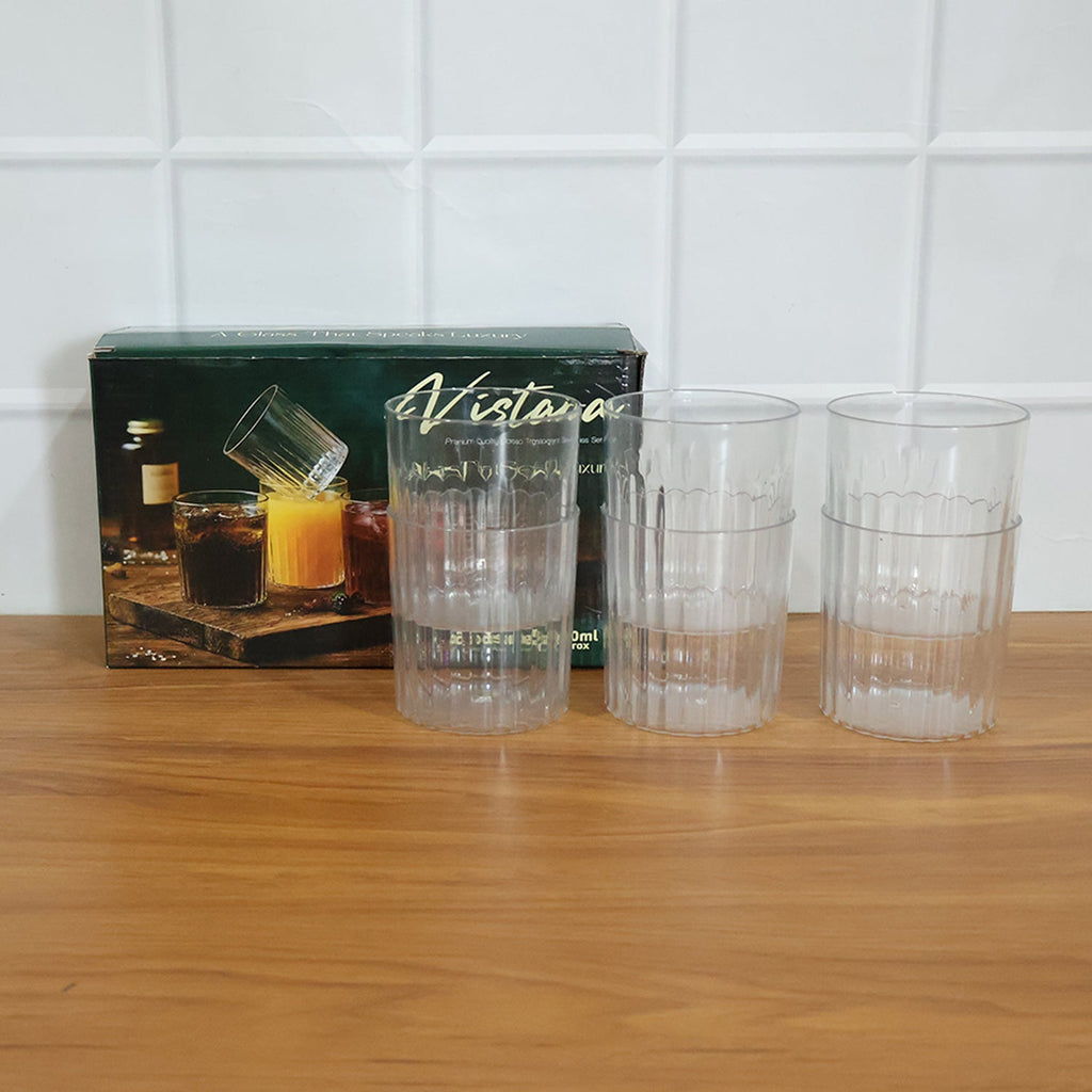 High-quality 6-piece durable glass set for daily and party use