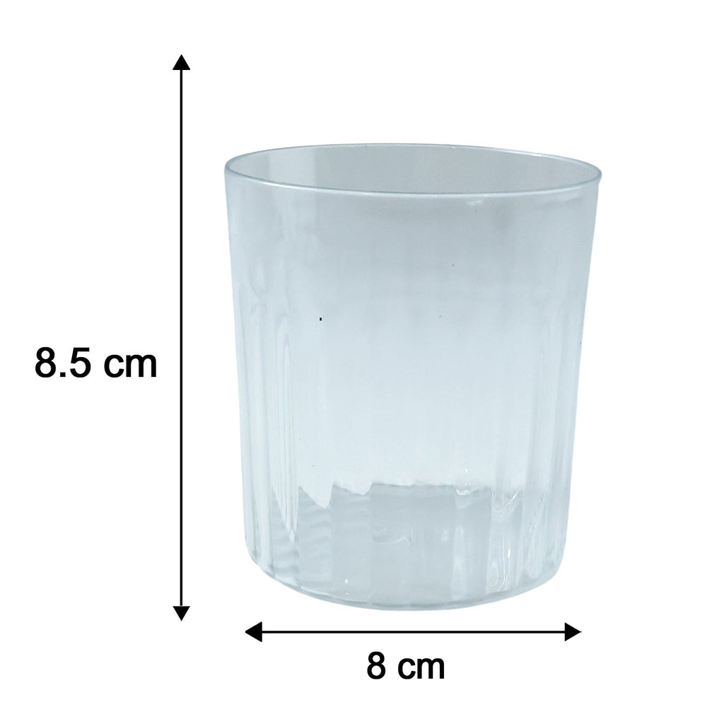Stackable modern glass drinkware set suitable for hosting guests