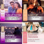 Mini fragrance set for women with four long-lasting perfumes