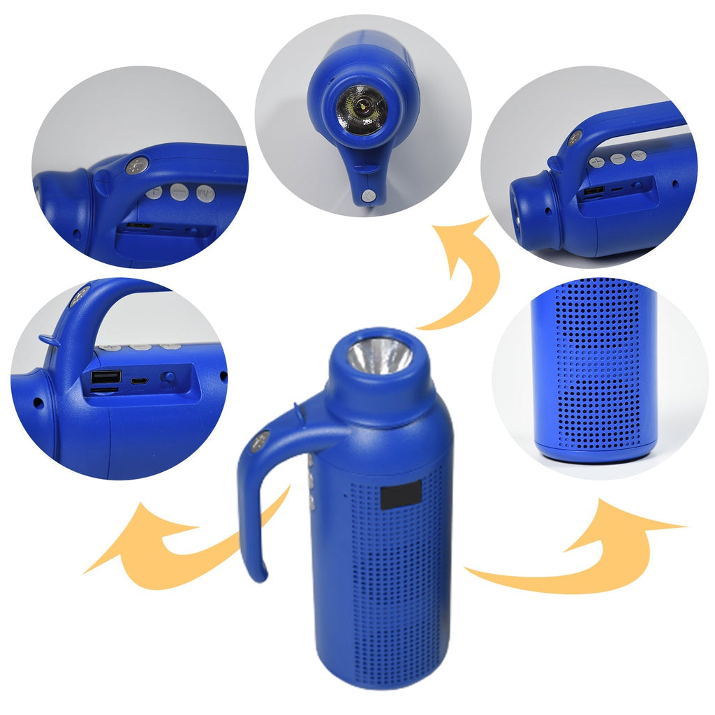 The Bluetooth speaker with torch light, ready for any adventure.