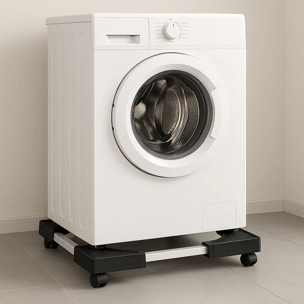 Heavy-duty washing machine riser with anti-vibration base for home use