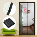 Durable mesh curtain fabric on Magic Mesh screen door