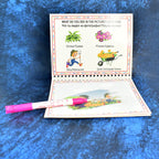 Bright and colorful pages of the Magic Water Drawing Book for kids