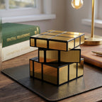 Close-up of rotating Magic Puzzle Cube enhancing focus and logic