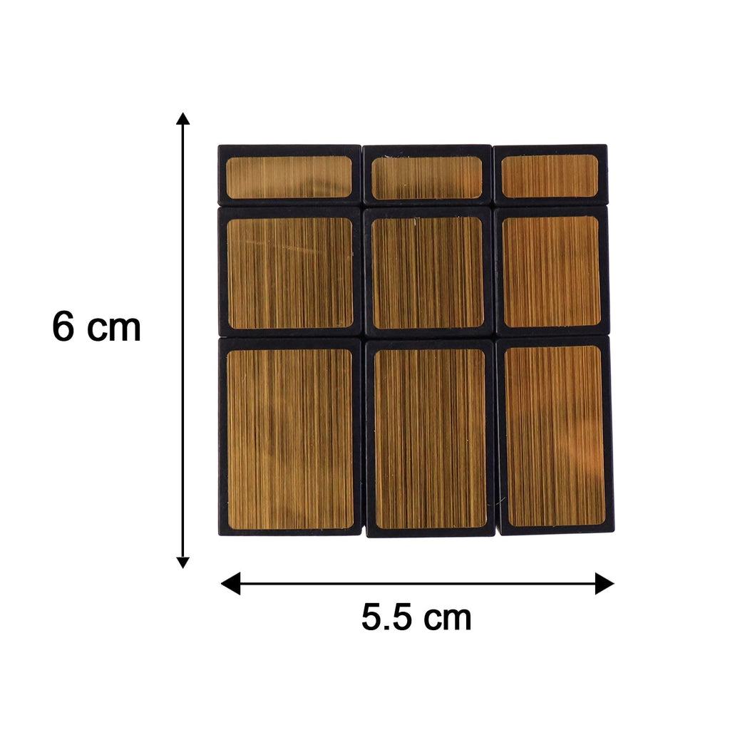 Size comparison showing compact, travel-friendly Magic Puzzle Cube