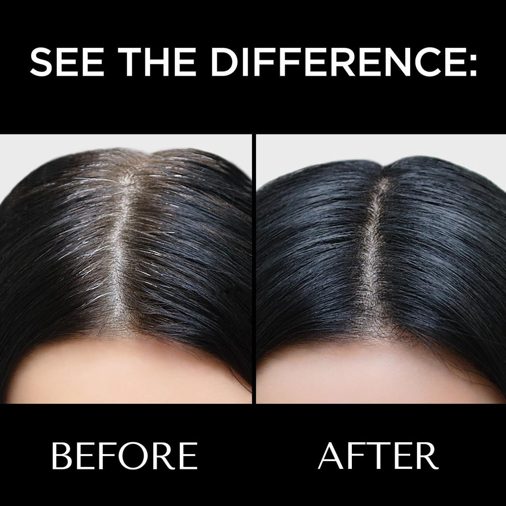 Magic Hairline Color Powder applied for instant root touch-up
