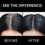 Magic Hairline Color Powder applied for instant root touch-up