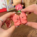 Bear keyring set displayed together representing couple or friendship bond