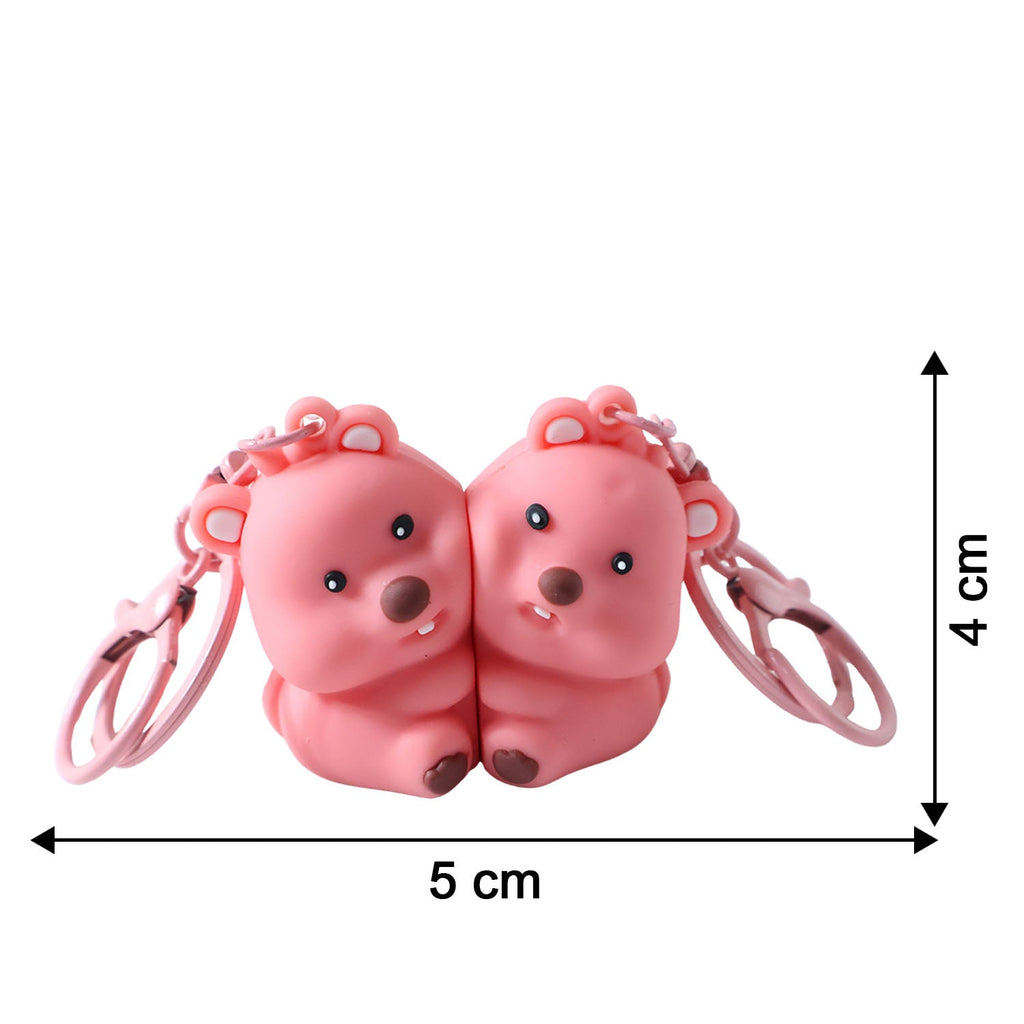 Keychain size reference with ruler showing compact dimensions