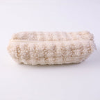 Stylish soft plush cosmetic pouch for skincare and accessories