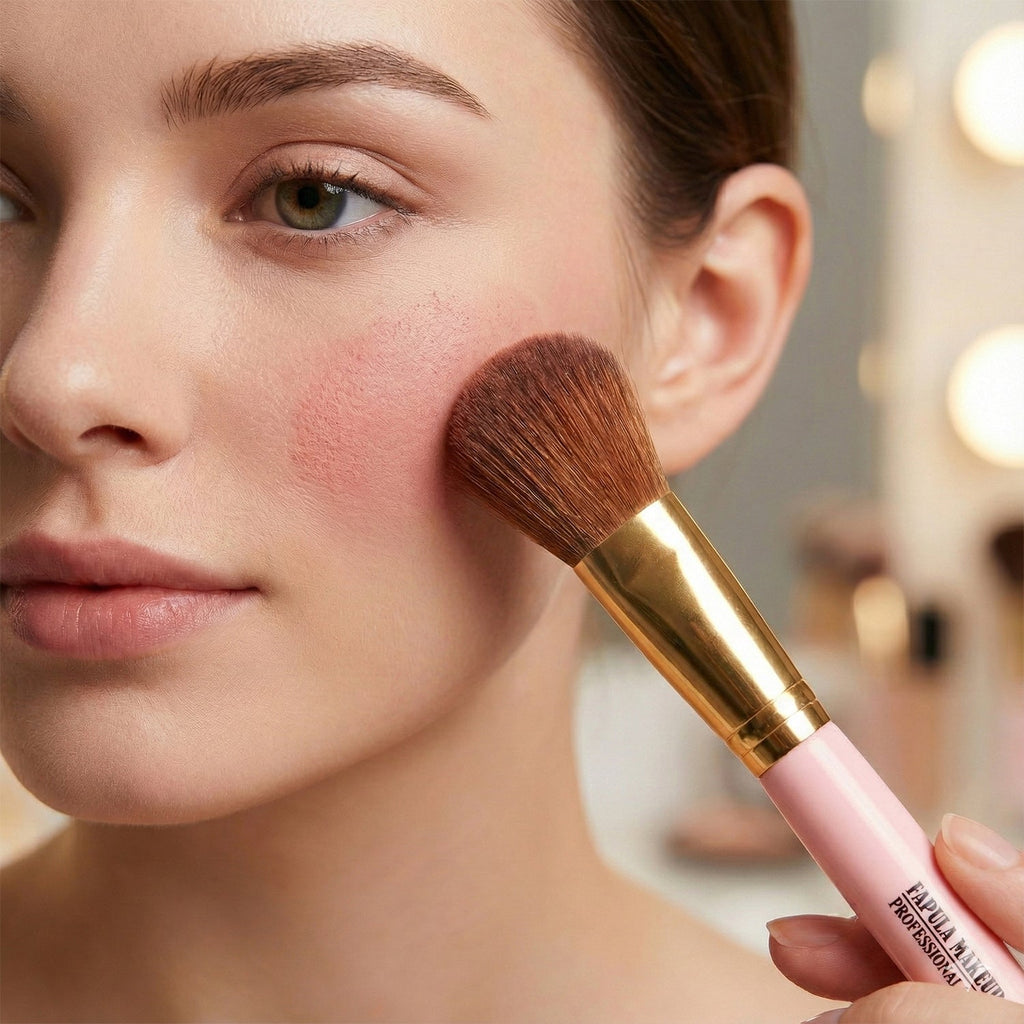 Neatly arranged makeup brush set ideal for professional and daily use