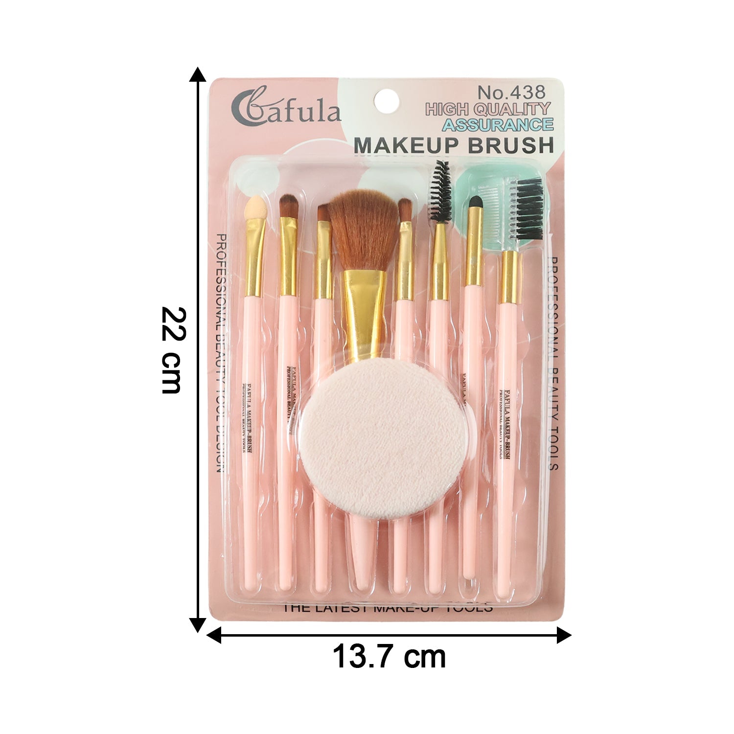 Detail view of soft foundation brush bristles in 9-in-1 makeup kit