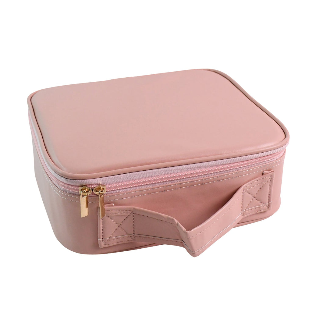 Portable LED lighted beauty case perfect for makeup storage